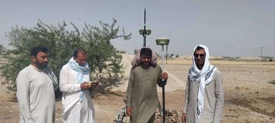 MRCC survey team with GPS receivers on the new route